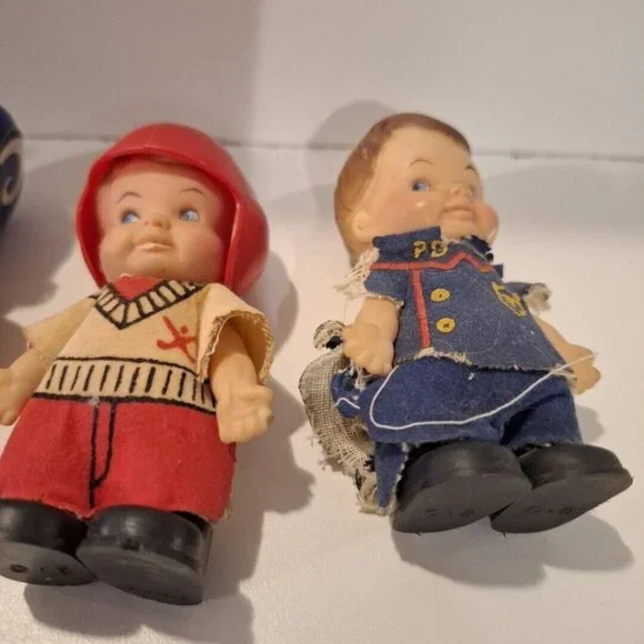 Uneeda PeeWees Pocket Boy Dolls Sports 4 Vintage 1966 Hee Wee 3.5" - Picture 7 of 16